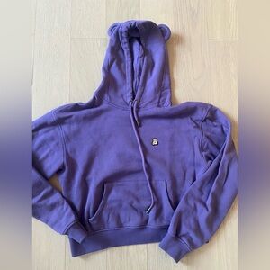 Teddy Fresh bear hoodie purple cropped